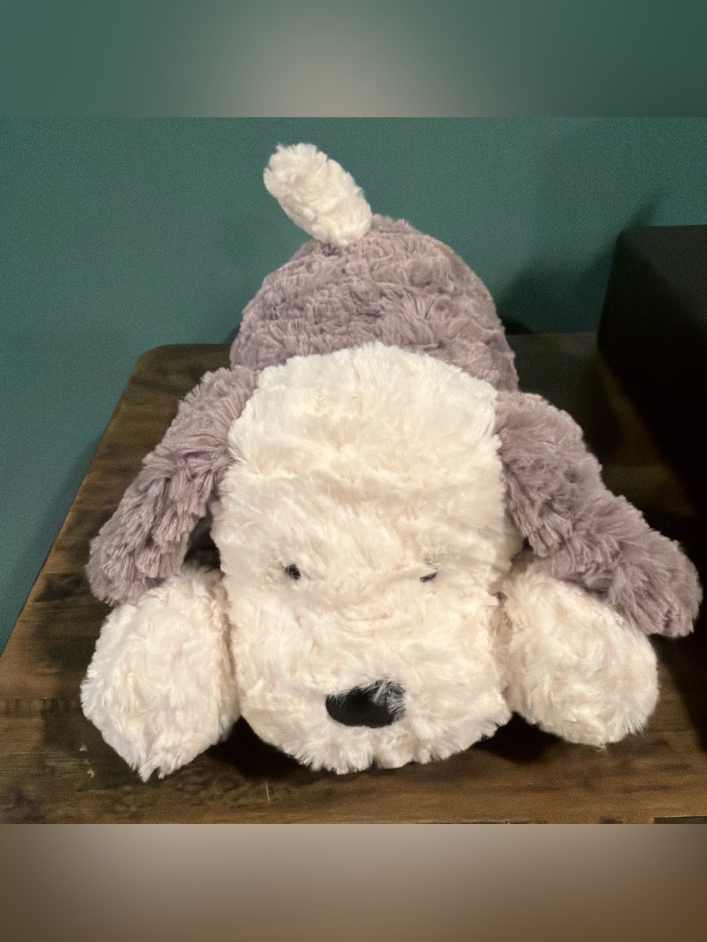Jellycat Tumblie Sheep Dog Plush - Gray and Cream